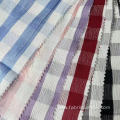 polyester yarn dyed woven check twill shirt fabric